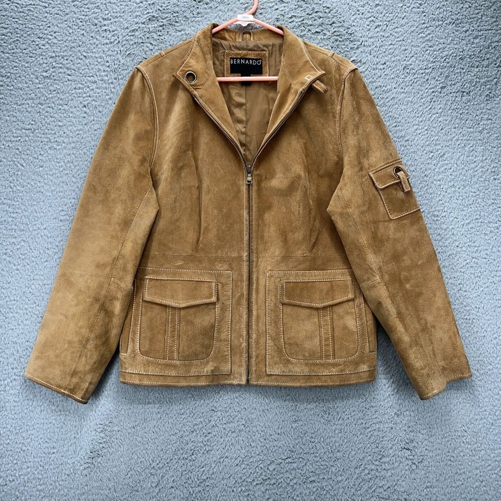 Bernardo Vintage Tan Suede Jacket SZ L in  EUC
